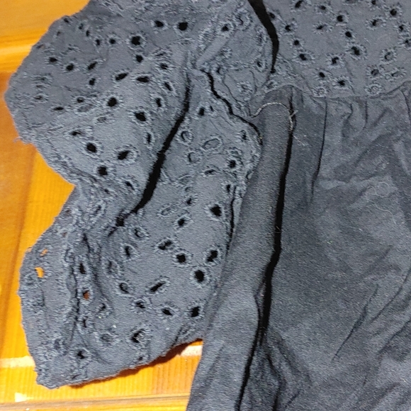A New Day Black Cotton Eyelet Top - Picture 8 of 9